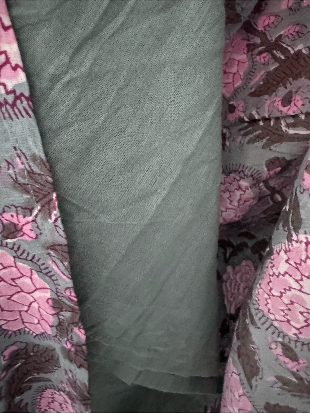 SLV Floral Tiered Maxi Dress in Pink and Green Sz: S-M 100% Cotton - Picture 11 of 12